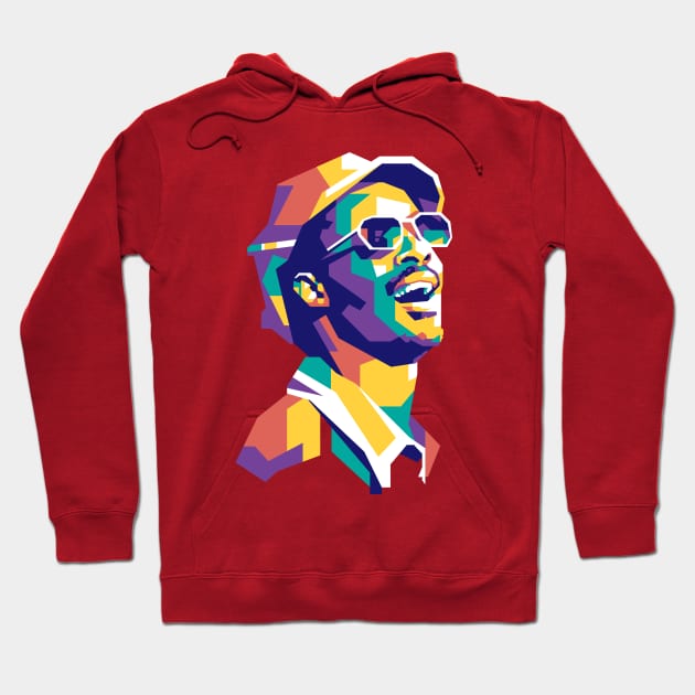 Stevie Wonder WPAP Limit Color Hoodie by masnono